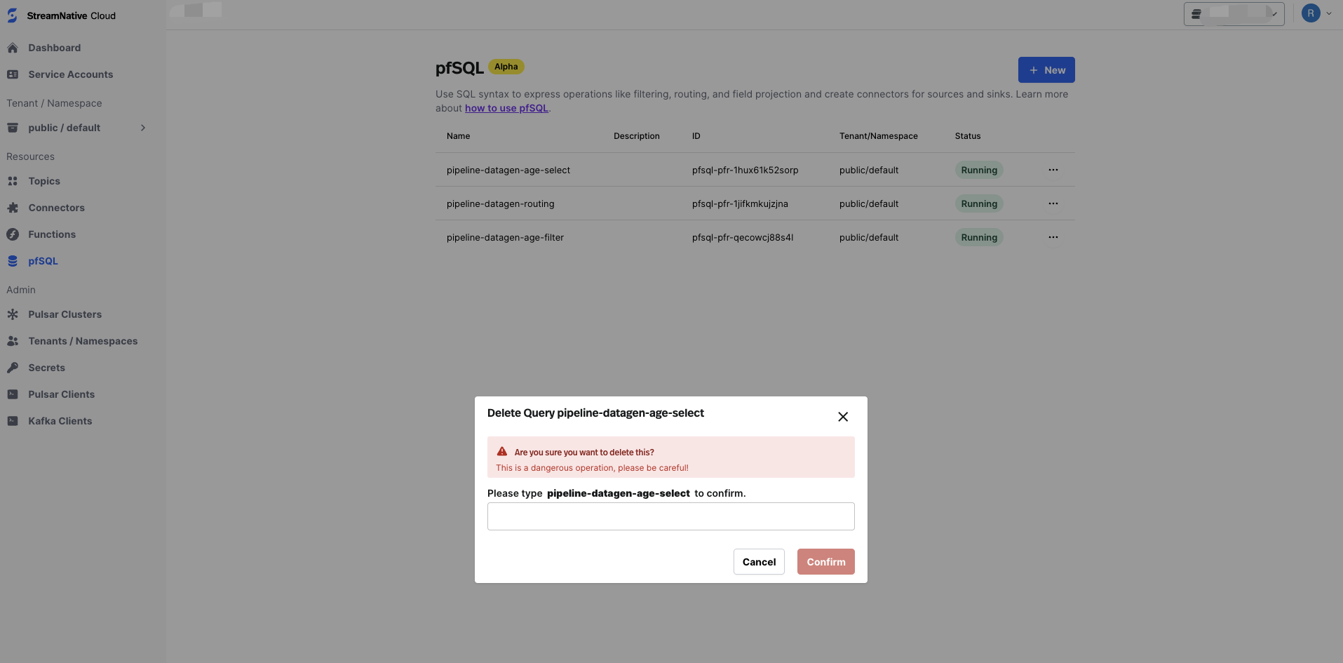 A screenshot of delete a new query screenshot of delete a query