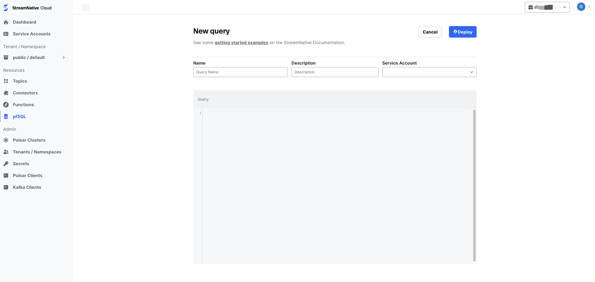 A screenshot of create a new query screenshot of create a query