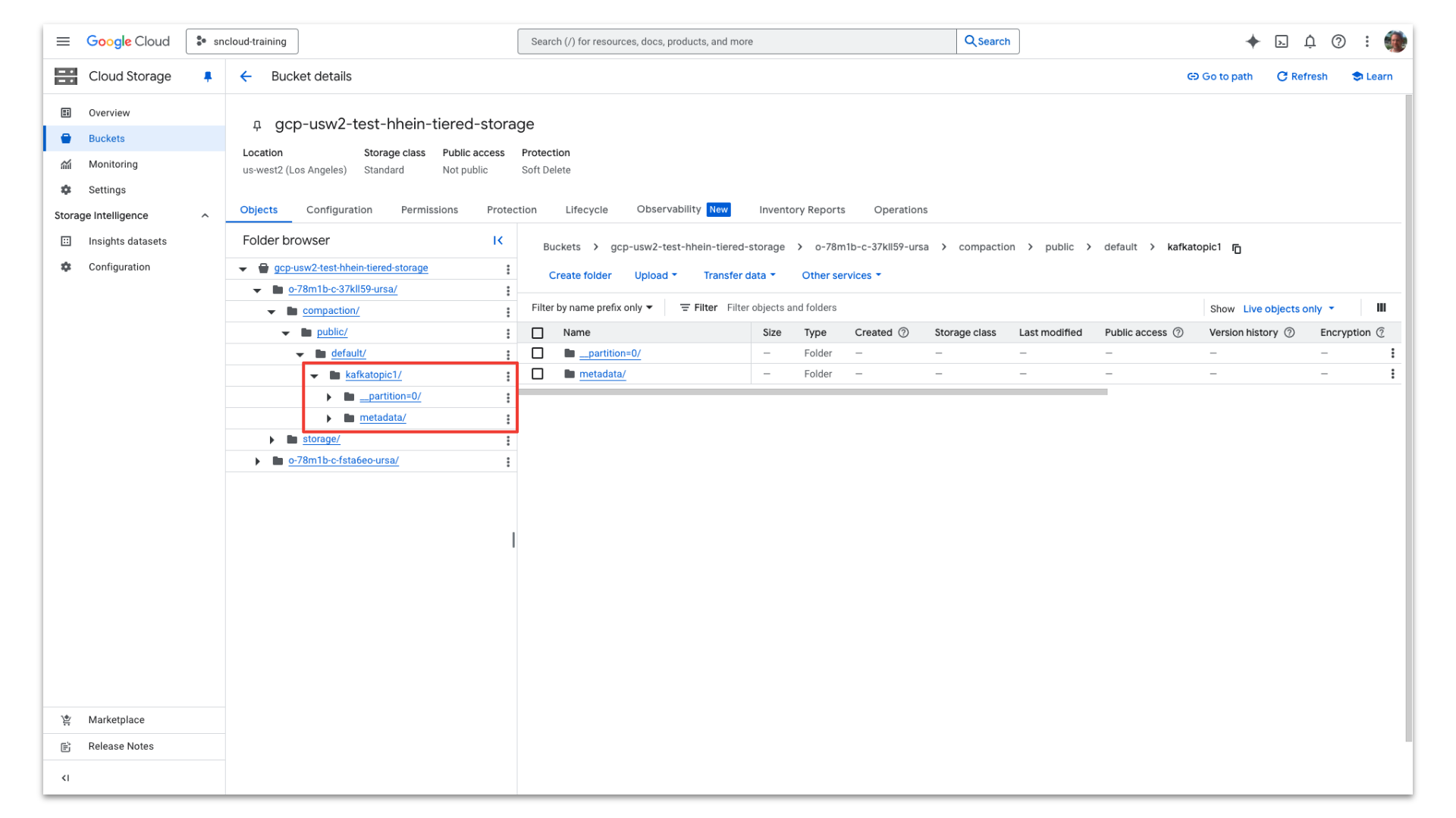 Published message in Storage bucket in Google Cloud