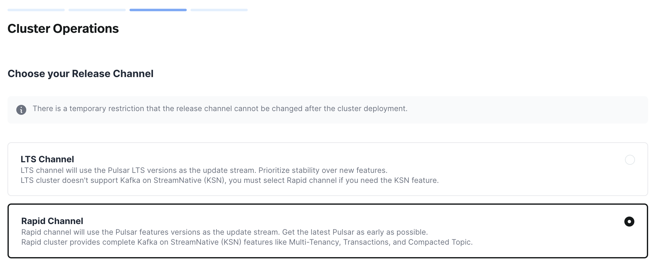 Select Release Channel