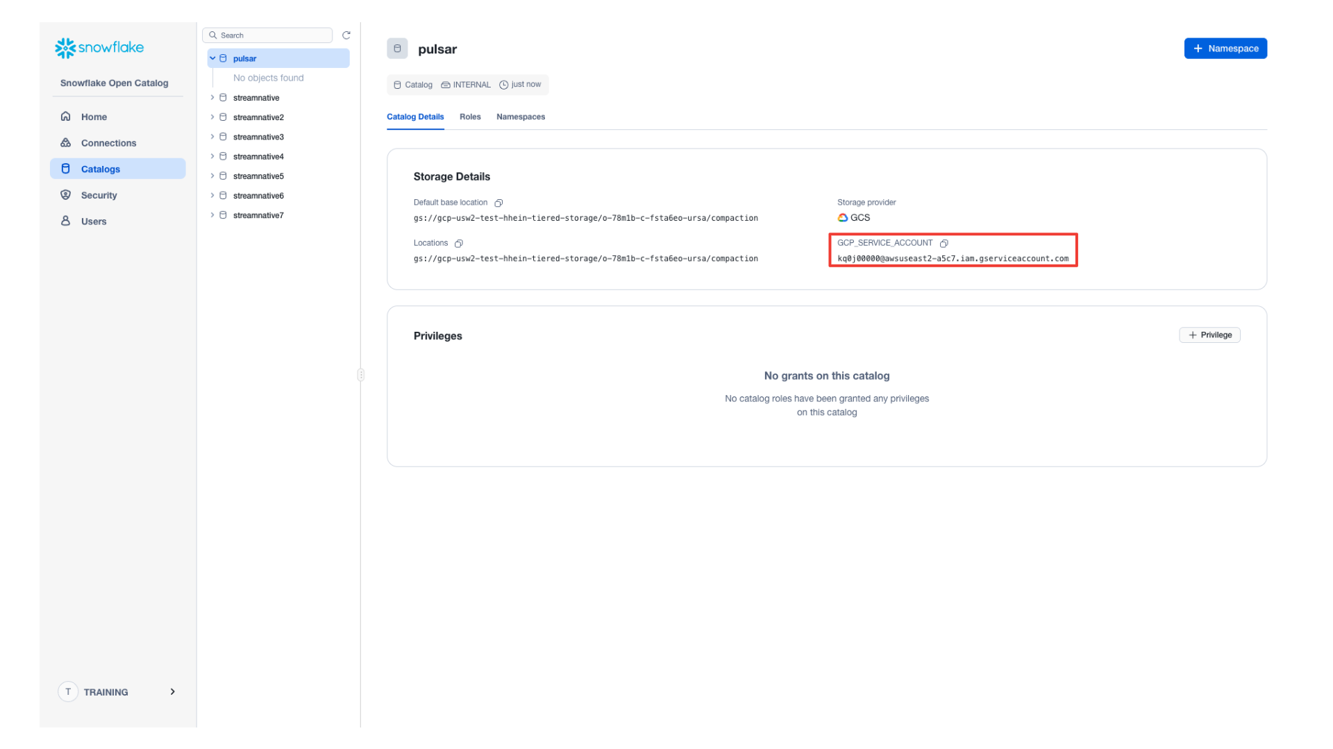 Create catalog details