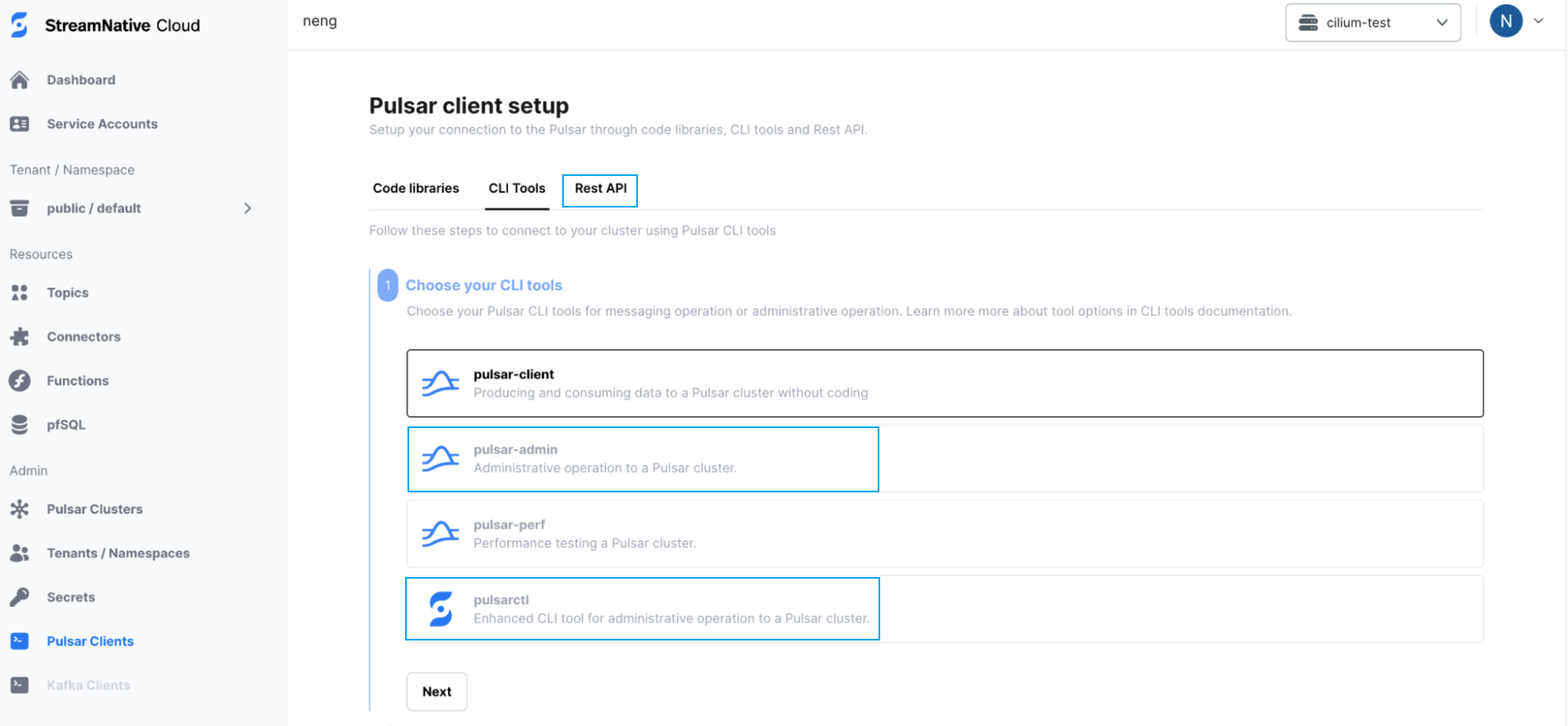 A screenshot of set up client tools Set up client tools