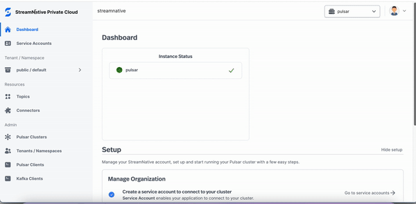 gif of SN Platform Dashboard
