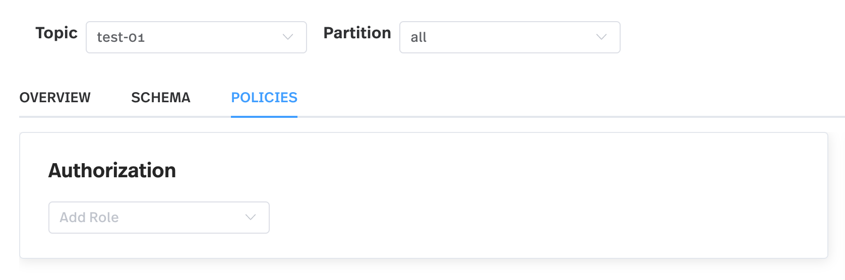 A screenshot of topic policies screenshot of topic policies