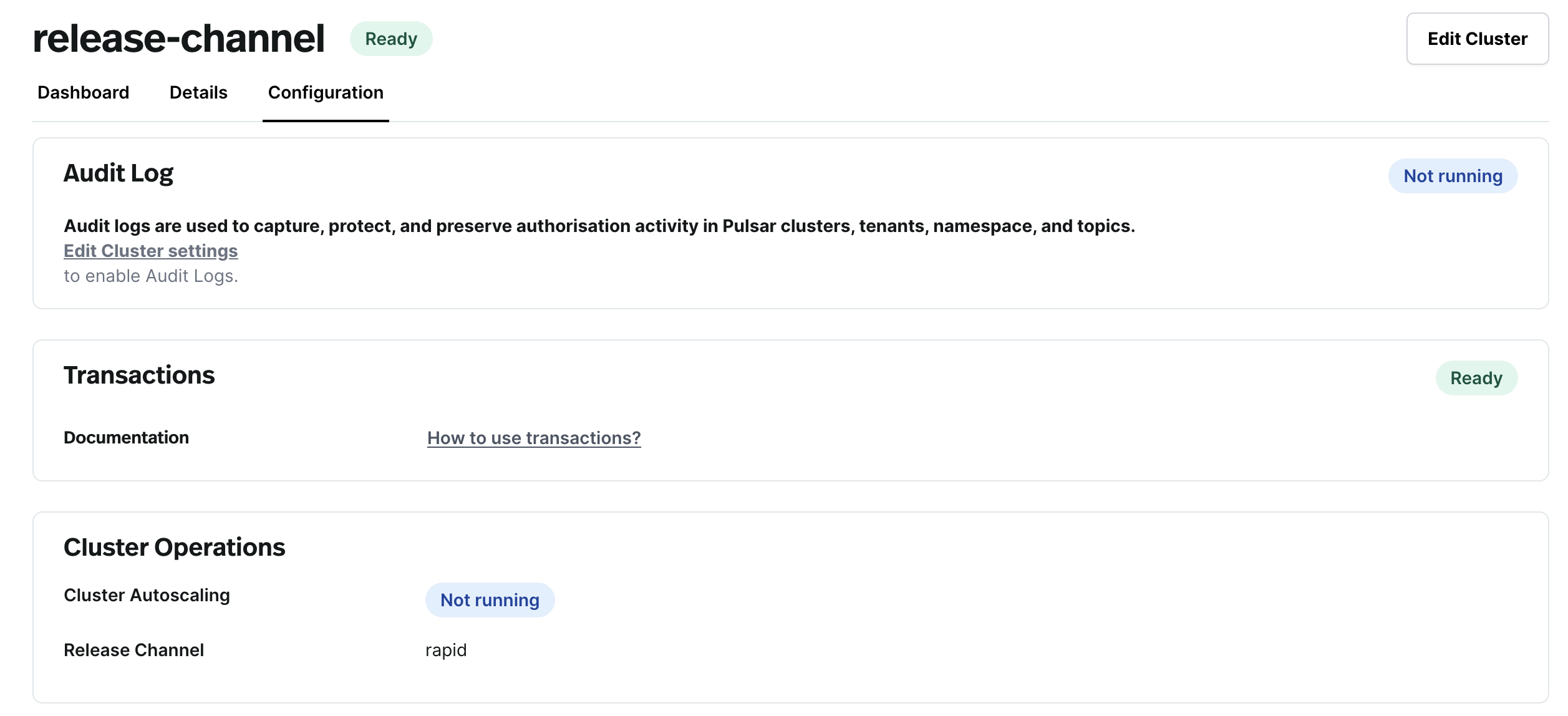Select Release Channel